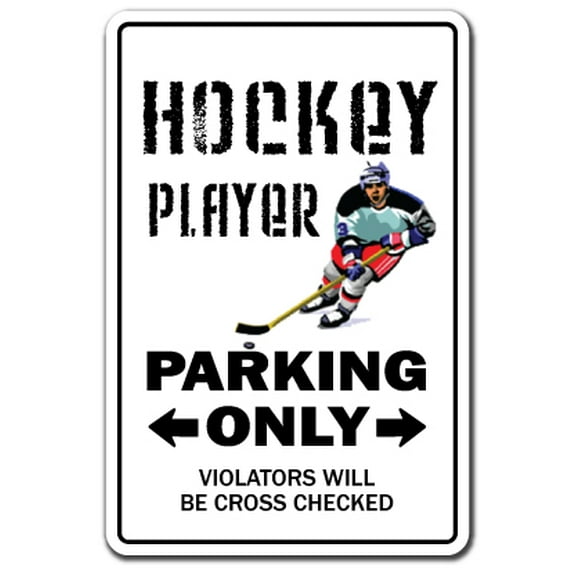 SignMission D-8-Z-Hockey 8 x 12 in. Hockey Player Decal - NHL Street Field Stick Puck Fan