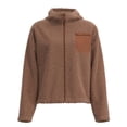 thumbnail image 1 of Chamarra Simply Basic Para mujer, con cremallera, Café, Talla EG, 1 of 4