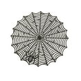 thumbnail image 2 of Summercome Halloween Spider Web Placemats, Round Double-Sided Hollow Cobweb Heat Insulation Place Mats Gothic Halloween Table Placemats Party Kitchen Dining Centerpiece Table Decorations 15", Black, 2 of 6