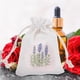 thumbnail image 5 of 10 bolsitas de arpillera pequeñas con estampado de lavanda y cordón, para manualidades, bodas y fiestas, 5 of 7