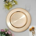 thumbnail image 2 of BalsaCircle 24 Gold 13" Crystal Beaded Acrylic Wooden Textured Round Charger Plates, 2 of 8