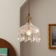 thumbnail image 2 of Candelabro vintage con forma de cúpula de cristal, 20 x 25 cm, con alambre ajustable, 2 of 9