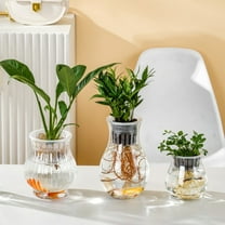 Viflosae Flower Vase Plastic Vase Home Office Decor Transparent Flower Pots Plastic Vase Floor Vase Living Room Home Small Bottle Ornaments Office Hydroponic Flower Arranger