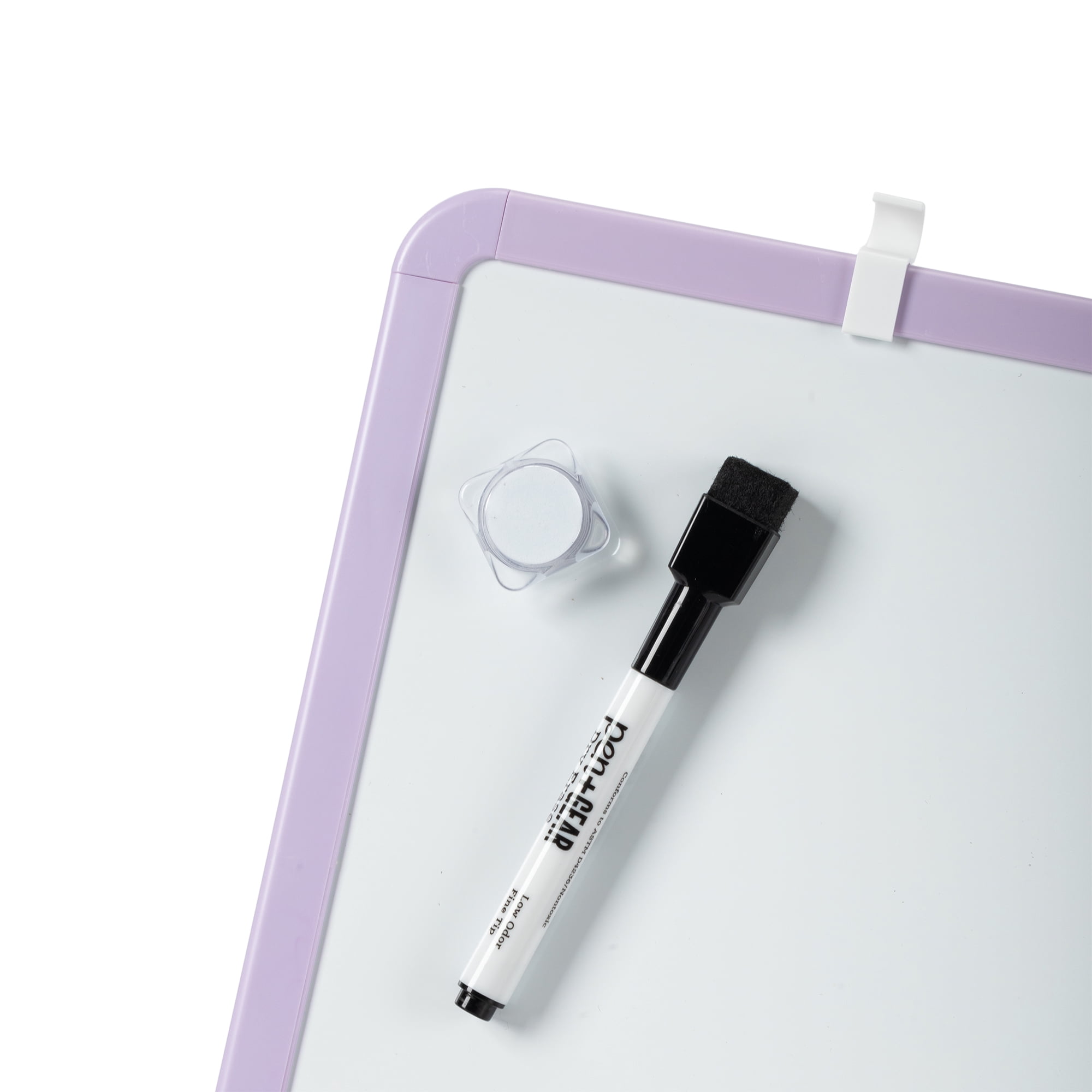Pen+Gear Magnetic Dry Erase Board with Dry Erase Marker and Magnet, Lavender, 8.5" x 11"