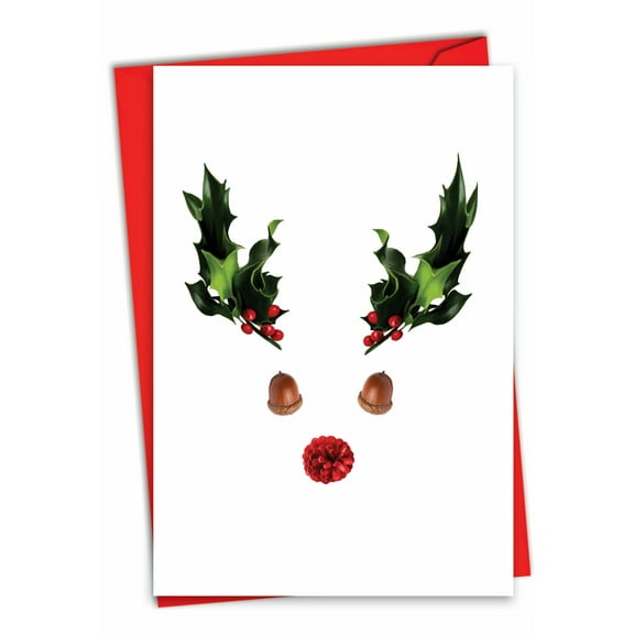 1 Christmas Card with Envelope - Abstract Reindeer C7380BXSG