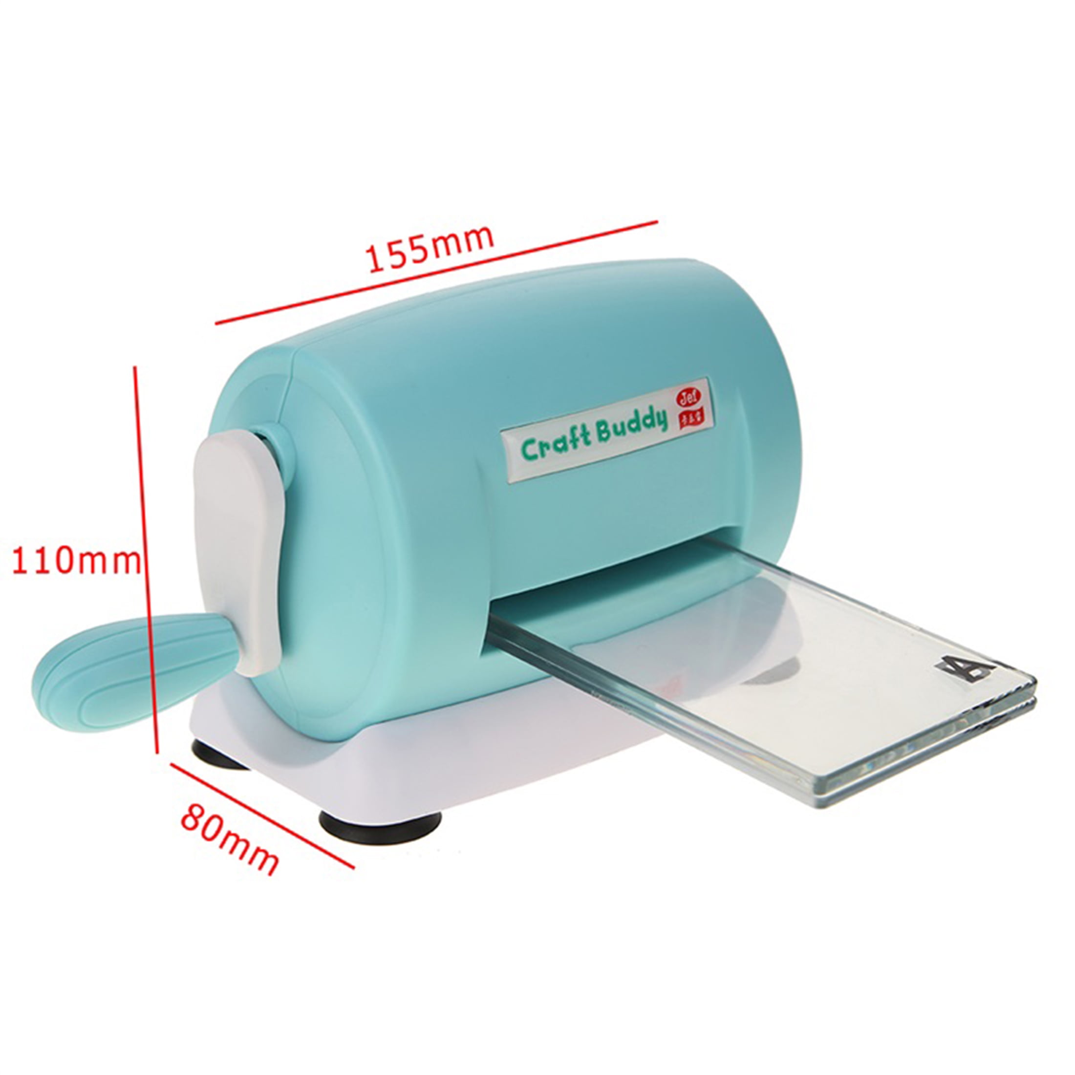 Briartw Die Cutting Machines and 2 Acrylic Plate for Crafting,Blue Diy Die Manual Embossing Machine Scrapbooking Cutter Dies Machine Paper Card Making Craft Tool