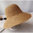 thumbnail image 6 of AURORA TRADE Women Floppy Straw Sun Hat Foldable Packable Wide Brim Summer Beach Hat Bucket Hat, 6 of 8