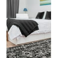 thumbnail image 4 of Unique Loom Portland Collection Area Rug - Depoe (2' 2" x 12' Runner Black and White/Black), 4 of 10