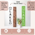 thumbnail image 3 of Vinyl Art Decal - Vertical Welcome To Our Lake House Laurel Art - Decal Sticker for Tall Wood Sign - Porch Sitter Decor Sign Art - DIY Front Door Decor, 4ft White, 3 of 4