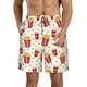 thumbnail image 1 of Fotbe Popcorn Trajes de Baño Estampados para Hombre, Shorts de Verano de Secado Rápido, Ropa de Playa, Bañadores-Medium, 1 of 6