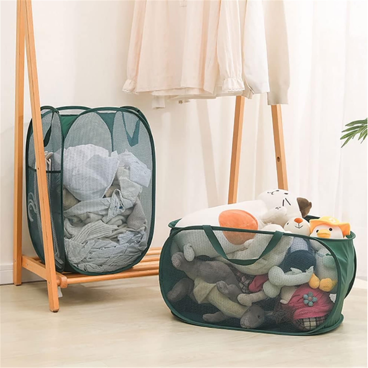 5 Pcs Collapsible Laundry Baskets, Opening Laundry Hamper, Foldable Laundry Basket, Dirty Clothes Basket for Clothes & Laundry-Home Organization