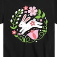 thumbnail image 3 of Instant Message - Scandinavian Bunny With Flowers - Toddler & Youth Short Sleeve Graphic T-Shirt, 3 of 6