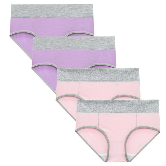 Eashery Womens Underwear Patchwork Lingerie New Fashion Womens Cotton Briefs Solid 3XL