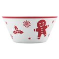 thumbnail image 5 of Melange 608410095588 36-Piece 100% Dinnerware Set Christmas Collection-Red Xmas Shatter-Proof and Chip-Resistant Melamine Dinner Plate, Salad Plate & Soup Bowl (12 Each), 10.5", White, 5 of 6