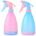 thumbnail image 1 of Laklulu 2 botellas rociadoras para plantas de 500 ml, botellas de agua de plástico vacías, botella rociadora al vacío, para jardín, flores del hogar, limpieza de la cocina, peluquería azul, rosa, 1 of 6