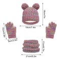 thumbnail image 3 of Lilgiuy Kids Winter Hat and Gloves Set Toddler Kids Beanie Winter Scarf Set Unisex Boys Warm Thick Boys Winter Hat Kids Gloves, 3 of 5