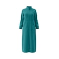 thumbnail image 4 of StSilkitty Robes for Women Zip up Long Sleeve Stand Collar Bathrobe with Pockets Lightweight Comfy Loungewear Clothes, 4 of 5