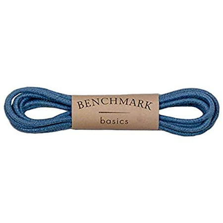 

Benchmark Basics Cobalt 30 Round Waxed Cotton Shoelaces | 2mm (5/64) Width (30 Inches Cobalt)