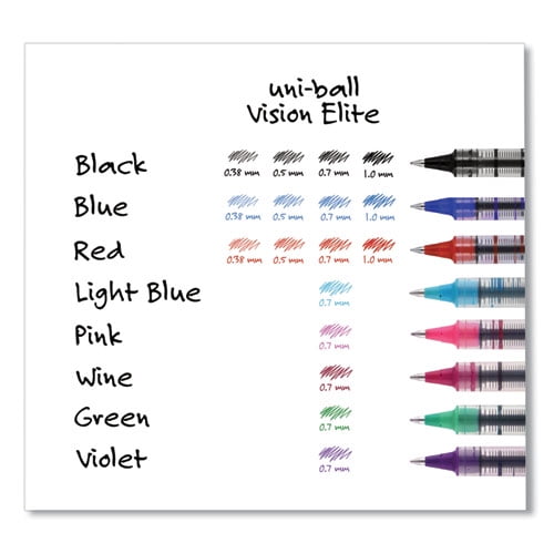 "Vision Roller Ball Pen, Stick, Bold 1 Mm, Blue Ink, Black/blue Barrel, Dozen | Bundle of 5 Dozen"
