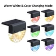 thumbnail image 4 of Lámpara de pared para exteriores Solar Staircase Light | LED alimentado por energía solar | Cambio de color blanco cálido o RGB | Encendido/apagado automático fotosensible | IP65 a prueba de agua, 4 of 8