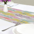 thumbnail image 6 of GZHJMY Colorful Flowers Table Runner Machine Washable Polyester Table Runner Rectangle Reversible Dresser Scarves Table Decor 13 x 70 Inch, 6 of 7