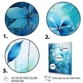 thumbnail image 3 of Designart "Mirage of Blue and White Tropical Plants III" Landscapes Framed Wall Art - Tropical Blue Jungle Entryway Framed Wall Art Print, 3 of 6