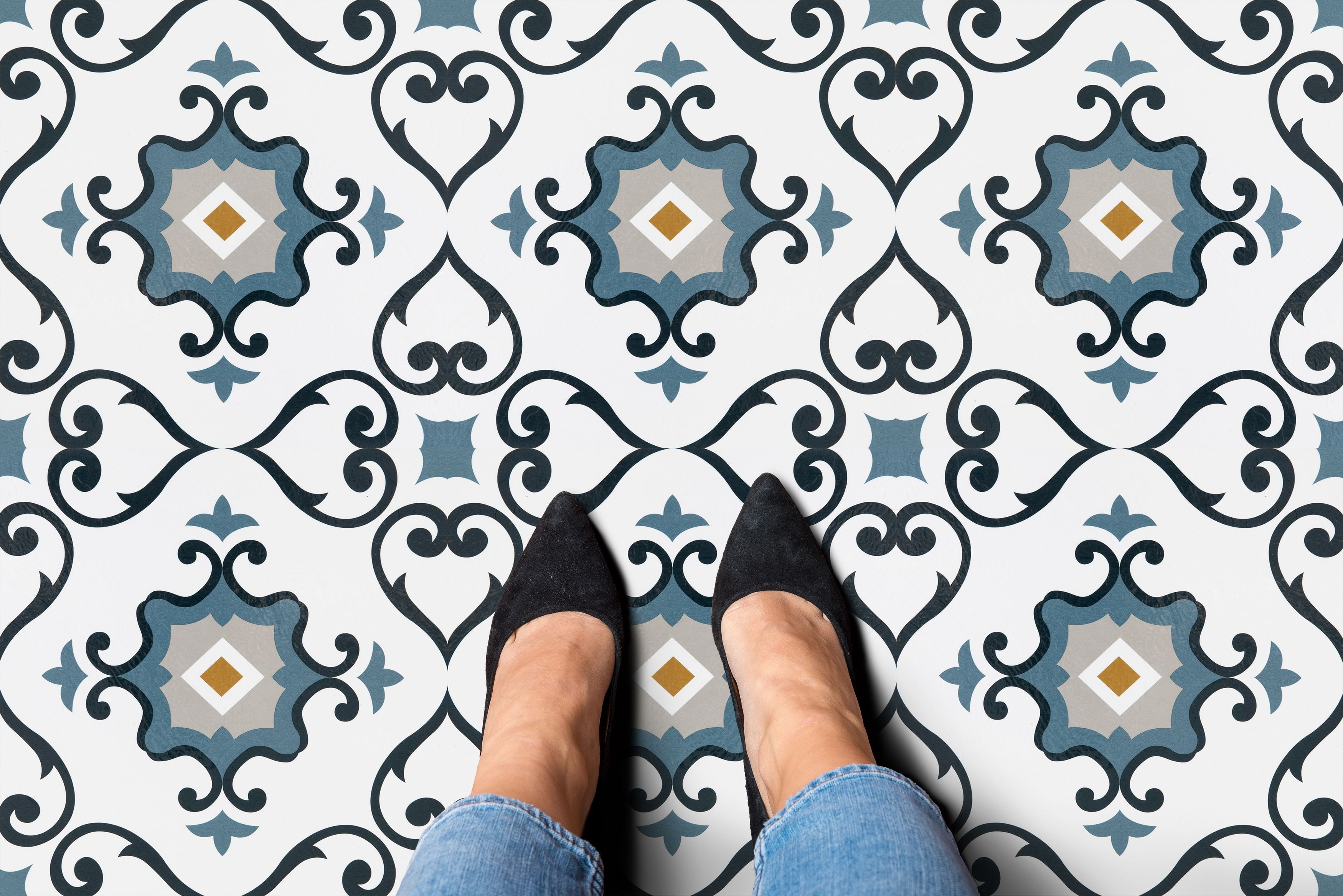 Achim Retro Self Adhesive Vinyl Floor Tile - 20 Tiles/20 Sq. ft., 12 x 12, Slate Flooring Materials