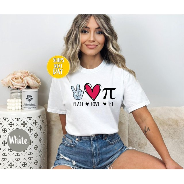 Pi Day Peace Love Pi Math T-Shirt, Teachers Love Pi Day, Math Shirts, Elementary Teacher T - As Picture - 4XL