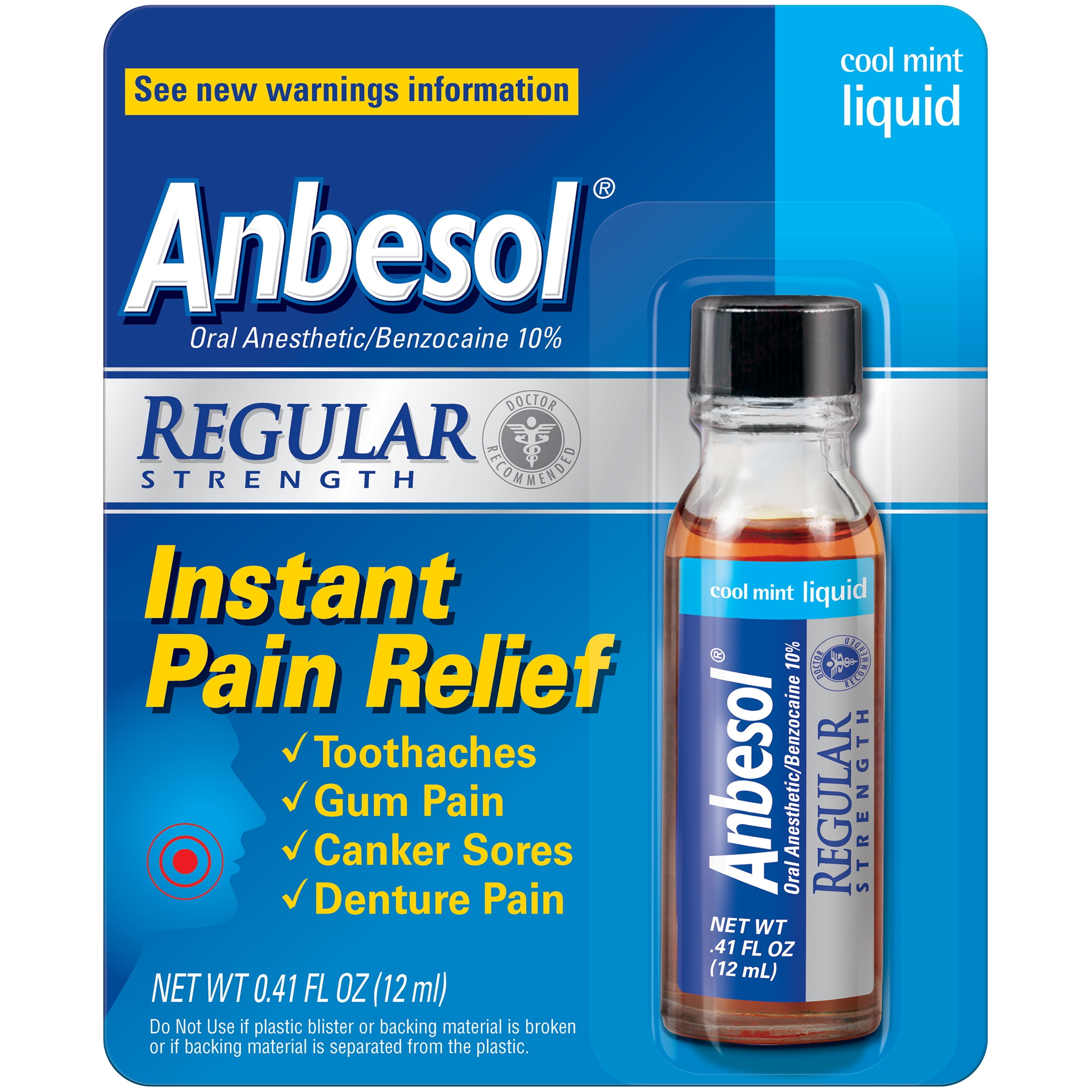 Anbesol® Regular Strength Oral Anesthetic Liquid 0.41 fl. oz. Pack