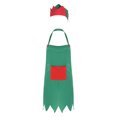 thumbnail image 2 of Oyolan Womens 2 Pcs Christmas Kitchen Apron Lace-up Holiday Xmas Cooking Apron Fancy Dress Up Party Wear Type A One Size, 2 of 7
