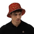 thumbnail image 4 of Fotbe Hohey Bee Golden Sombrero Tipo Pescador con Estampado – Sombrero de Sol de Algodón de Moda para Playa, Golf, Pesca, 4 of 6