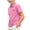 02 Pink, variant on Freshbabe Kids Boys Girls Solid Color Collare Short Sleeve T-Shirts with Button, Basic Plain Tees Multipack For Kids Daily Wear, Back To School and Layering