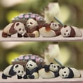 thumbnail image 5 of Fairnull 4Pcs Panda Figurines Lovely PVC Craft Miniature Panda Models Gardening Doll Ornament Accessories Dollhouse Animal Figure Micro Landscape Garden Decoration, 5 of 10