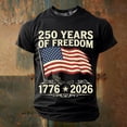 thumbnail image 3 of Boys 250 Anniversary USA Shirt 4th of July Flag Tees 1776-2026 250th Years Patriotic Shorts Sleeve T-Shirt for Boys (Black 4-5 Years), 3 of 4