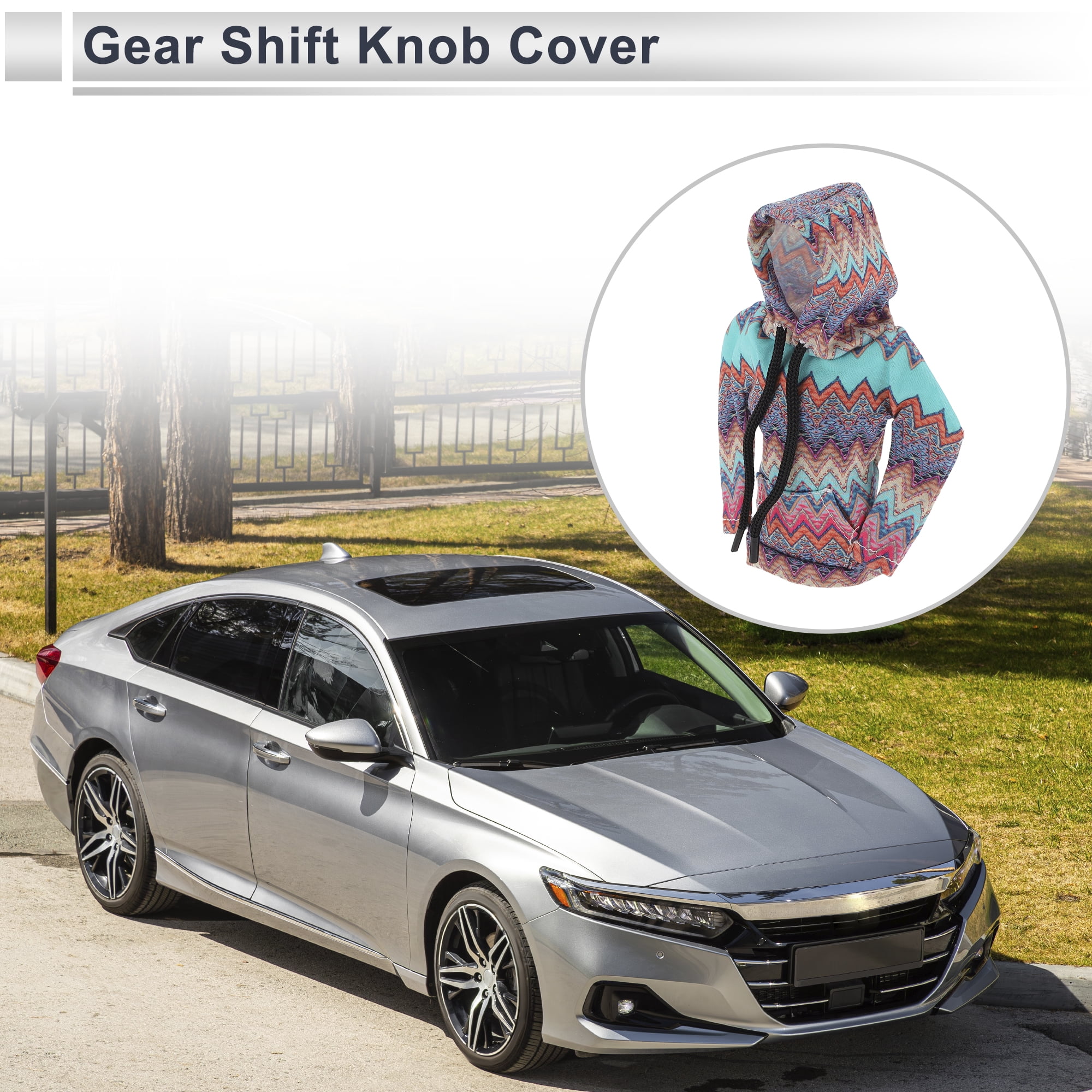 Unique Bargains Universal Gear Shift Knob Cover Manual Shifting Handle Protector Pink Blue