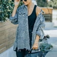 thumbnail image 4 of Chaquetas para mujer Abrigos Abrigos Moda Cuello vuelto Manga larga Sin capucha Casual Outwear Odeerbi ODB-5, 4 of 9