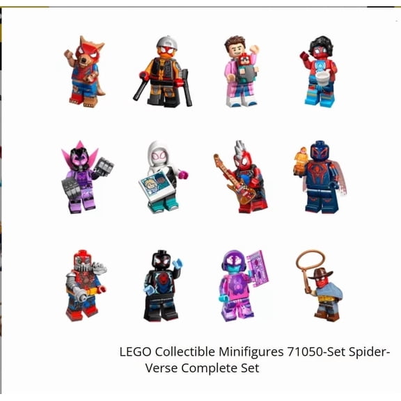 Lego New 71050 Series Spider-Man Across the Spider-Verse CMF Complete Set of 12