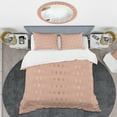 thumbnail image 2 of Designart 'Gold Hearts On Pink' Mid-Century Modern Duvet Cover Set, 2 of 4