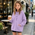 thumbnail image 4 of Bixock Toddler Girls Hoodies,Girls Long Sleeve Tops,Kids Crewneck Pullover Hooded Solid Color Thin Sweatshirt Windproof Soft Warm Everyday Wear Girls Clothings, 4 of 7