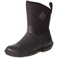 thumbnail image 1 of Muck Boot Bottes de Pluie Mi-Hautes pour Femmes Muckster II, Noir/gris/imprimé Roses, 9 US Régulier, 1 of 4