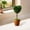Green 21cm, variant on 8in Artificial Boxwood Topiary Small with Pot, Mini Greenery Tabletop, Shelf Decorations, for Indoor & Home Decor (Heart / 1PCS)