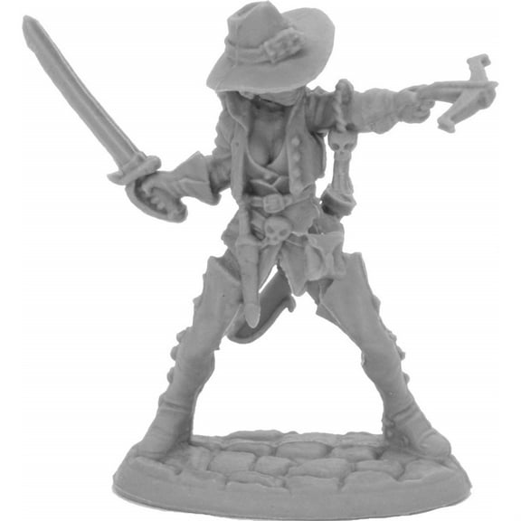 Reaper Miniatures Damaris Duskwarden #44054 Bones Black Unpainted Plastic Figure