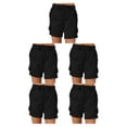 thumbnail image 2 of Qarigey Pantalones cargo Pantalones cortos de bolsillo Cintura suelta Pantalones de verano Ropa de calle informal Damas de moda para pantalones Type2 NO2, 2 of 6
