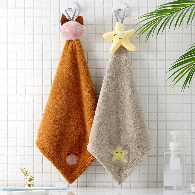 Christmas Hand Towels 4pcs Hand Dry Towel with Hanging Loop Cute Hand Towels  for Bathroom Soft Coral Fast Drying Hand Towel Absorbent Small Hand Towels  for Kitchen Bathroom Kids Adults