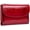 Red, variant on Cowhide Wallet for Women Small Trifold Wallet for Girls Students with Credit Card Holder