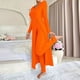 thumbnail image 1 of Pincandy Women's Solid Color Pajama Set - Crew Neck Long Sleeve Top & Pants, Casual & Comfortable for Homewear, 1 of 5