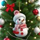thumbnail image 4 of Seyotauo Cute Snowman Acrylic Pendant, Santa Claus Xmas Tree Accessories, Cartoon Christmas Ornament, 4 of 4