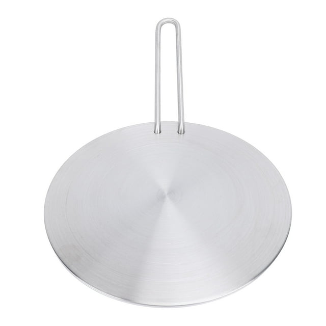 Stainless Steel Heat Diffuser Converter with Detachable Handle, Round Induction Adapter Plate for Gas Stove Glass Cooktop, Heat Diffuser Plate for Iron Pan Ceramic Pot