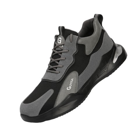 

YAZI Steel Toe Shoes for Men Women Comfortable Safety Shoes Breathable Indestructible Shoes Lightweight Work Shoes