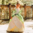 thumbnail image 4 of Disney-vestido de princesa Tiana para niñas, ropa de fiesta de cumpleaños, Carnaval, disfraz de campana Tinker, 4 of 5